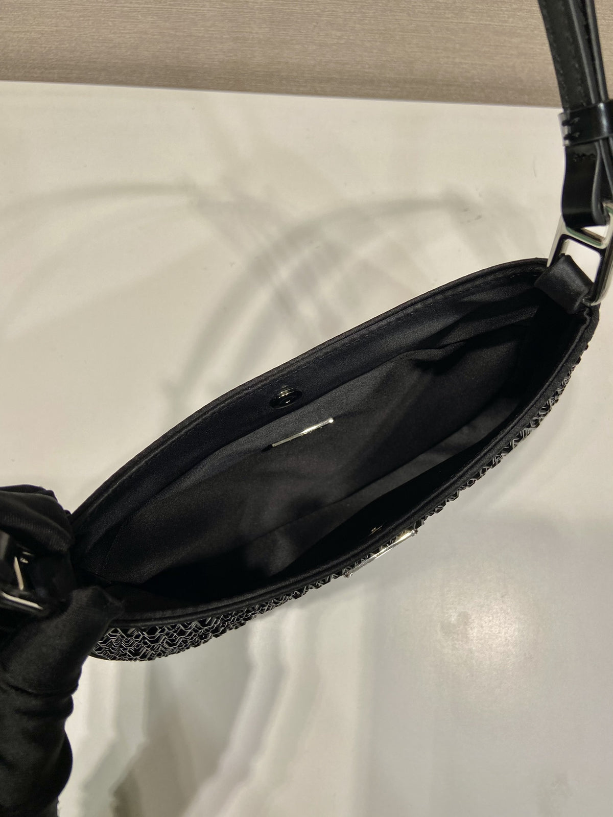 Prada Cleo crystal-embellished Shoulder Bag