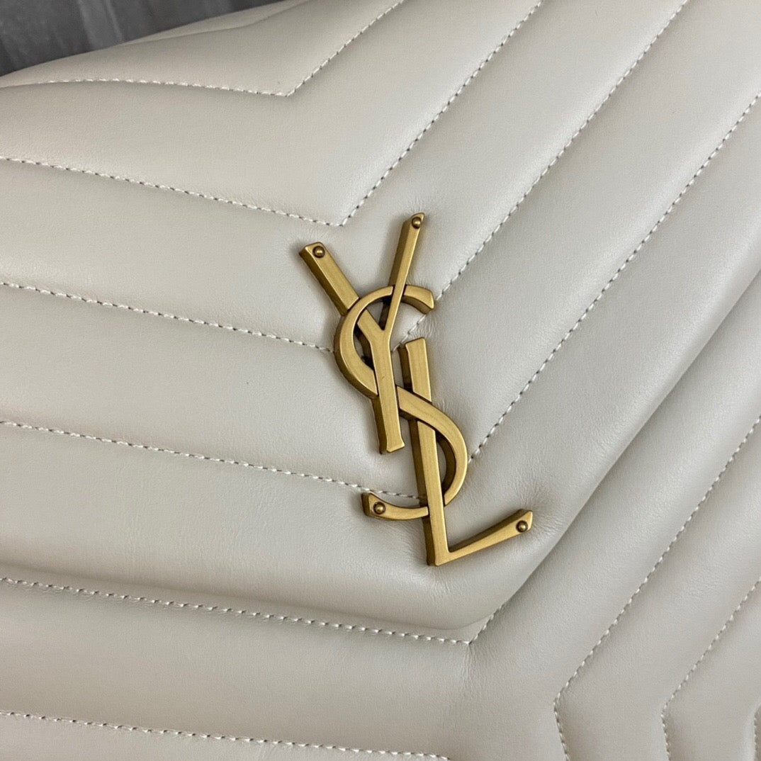 SAINT LAURENT SM LOULOU MONOGRAM QUILTED LEATHER BAG
