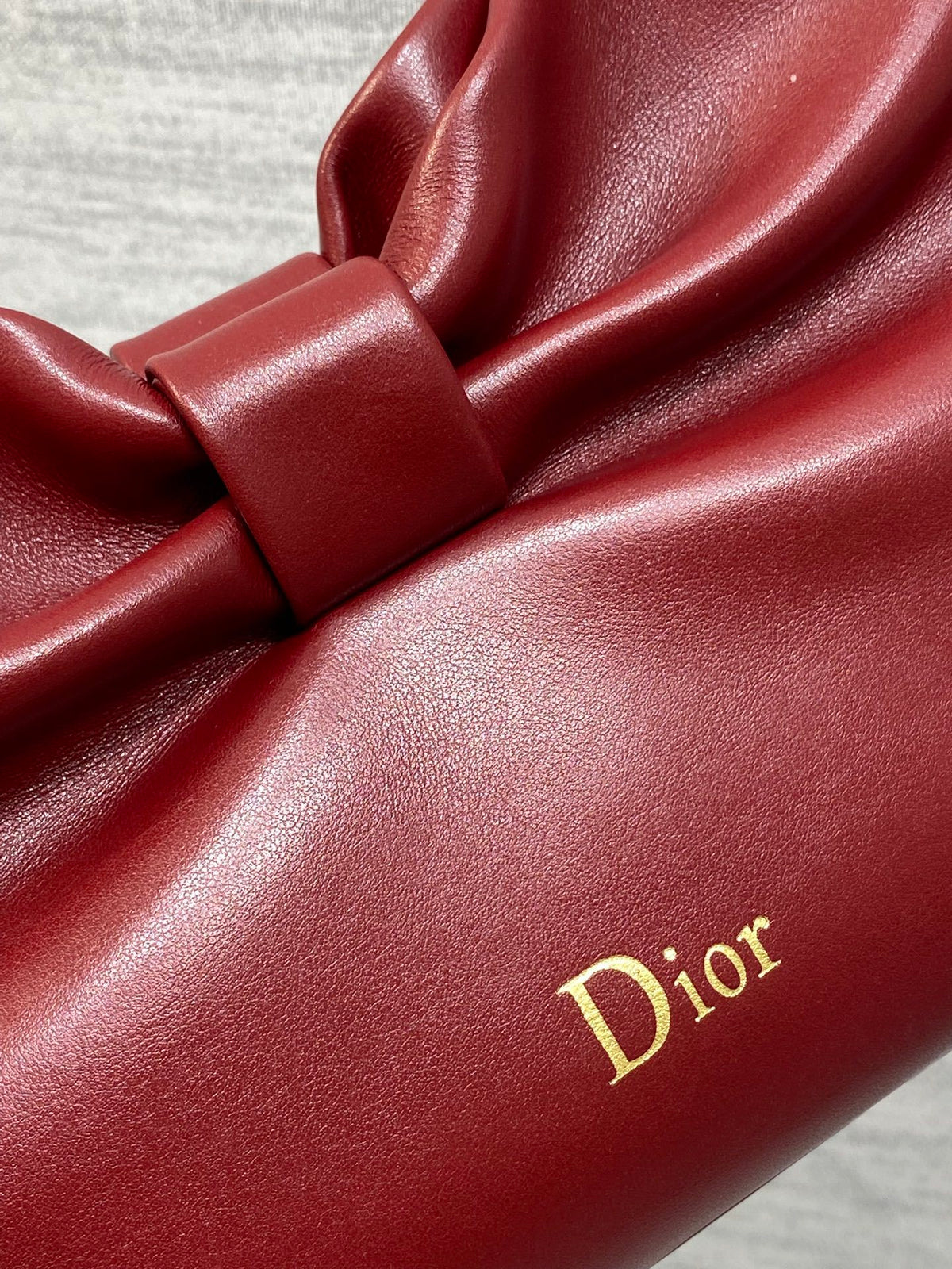 Dior Bow Bag Small Burgundy