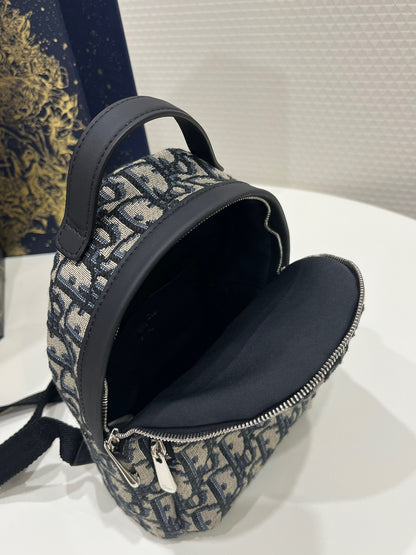 Dior Mini High-End Bag – Oblique Pattern Fabric (24x10x16cm)