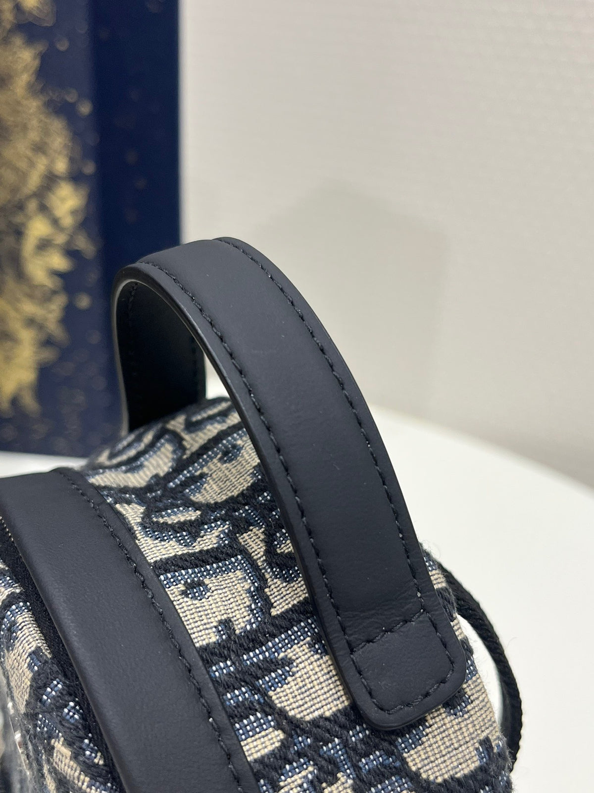Dior Mini High-End Bag – Oblique Pattern Fabric (24x10x16cm)