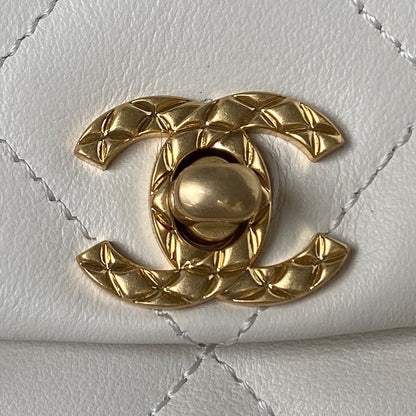 Chanel Charm Mini Backpack Like Auth Lock Handle Plated 18cm