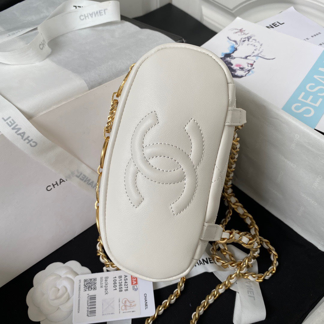Chanel Charm Mini Backpack Like Auth Lock Handle Plated 18cm