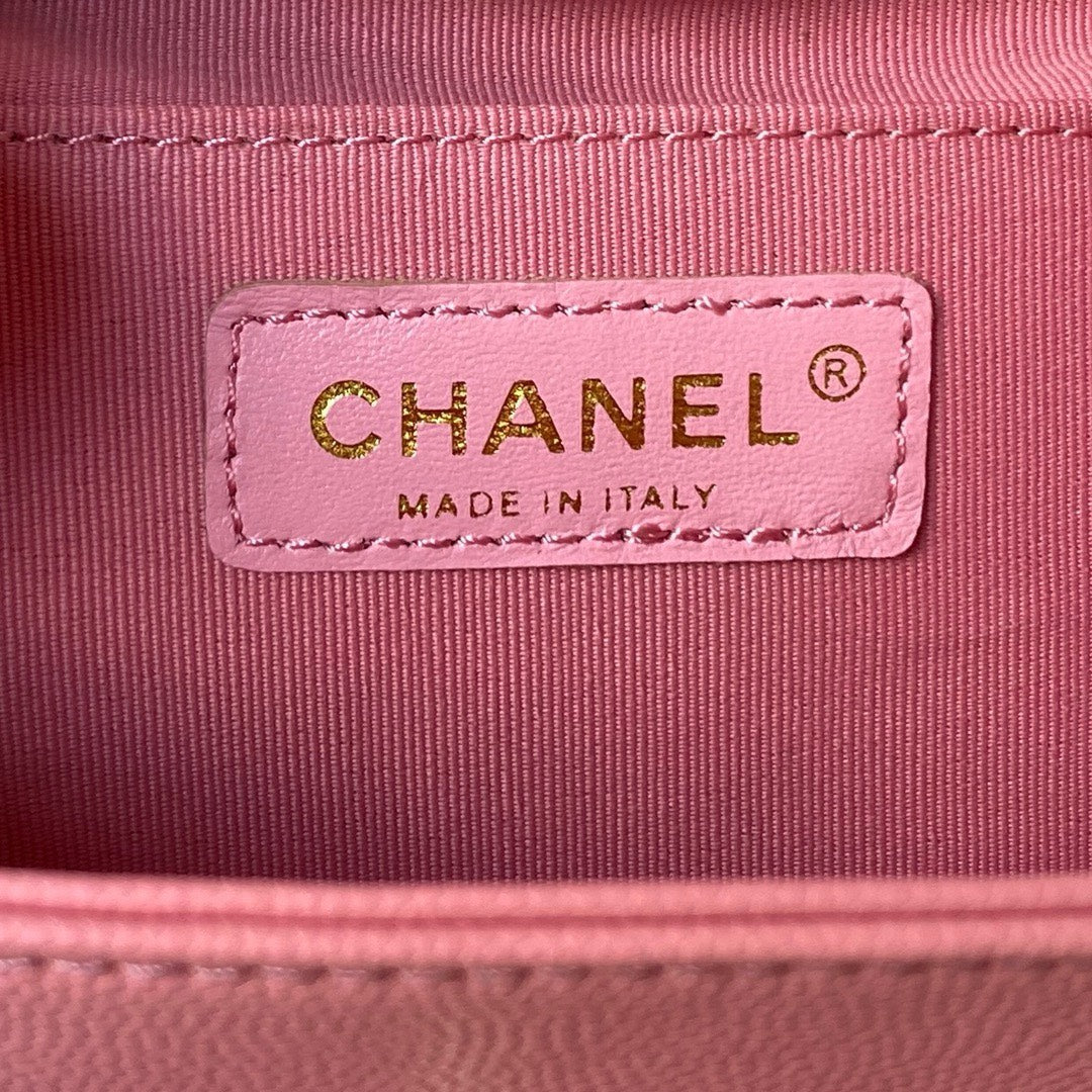 Chanel Backpack Duma Mini Replica 11 Pink Lock Gold 21.5×19.5x12cm