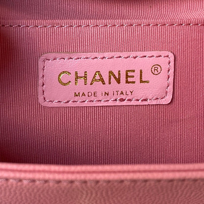 Chanel Backpack Duma Mini Replica 11 Pink Lock Gold 21.5×19.5x12cm