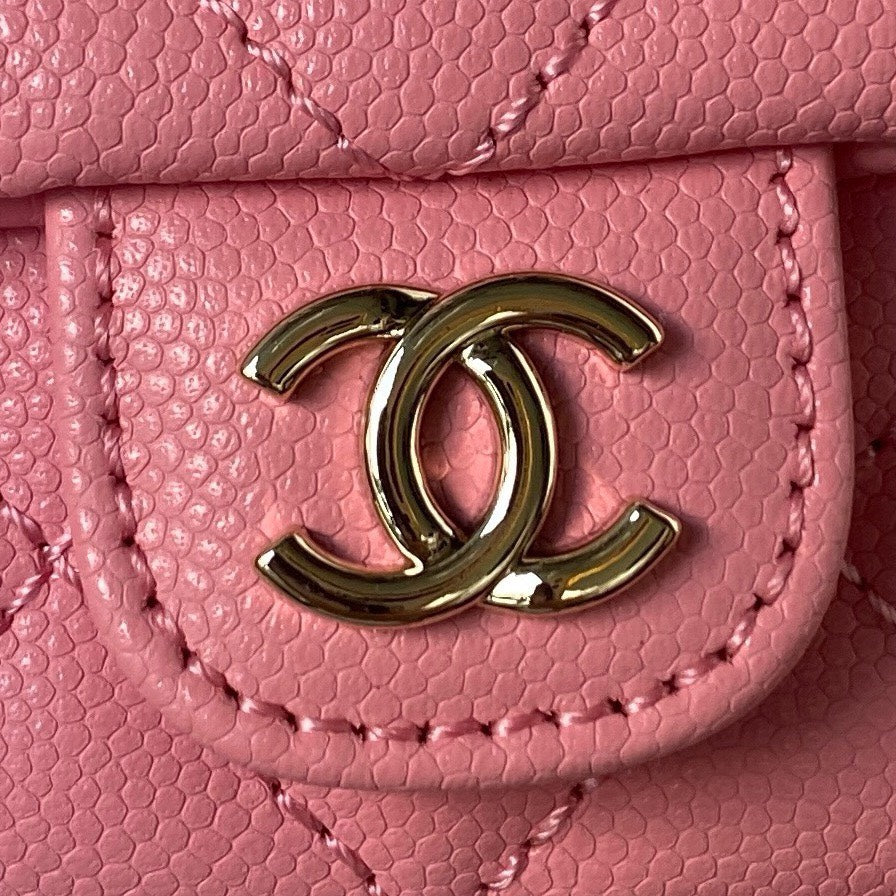 Chanel Backpack Duma Mini Replica 11 Pink Lock Gold 21.5×19.5x12cm