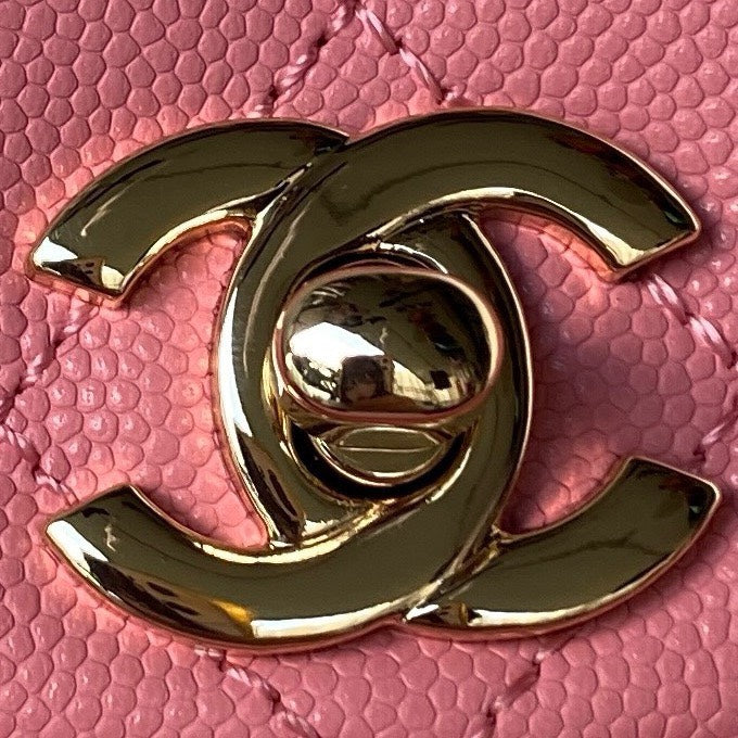 Chanel Backpack Duma Mini Replica 11 Pink Lock Gold 21.5×19.5x12cm