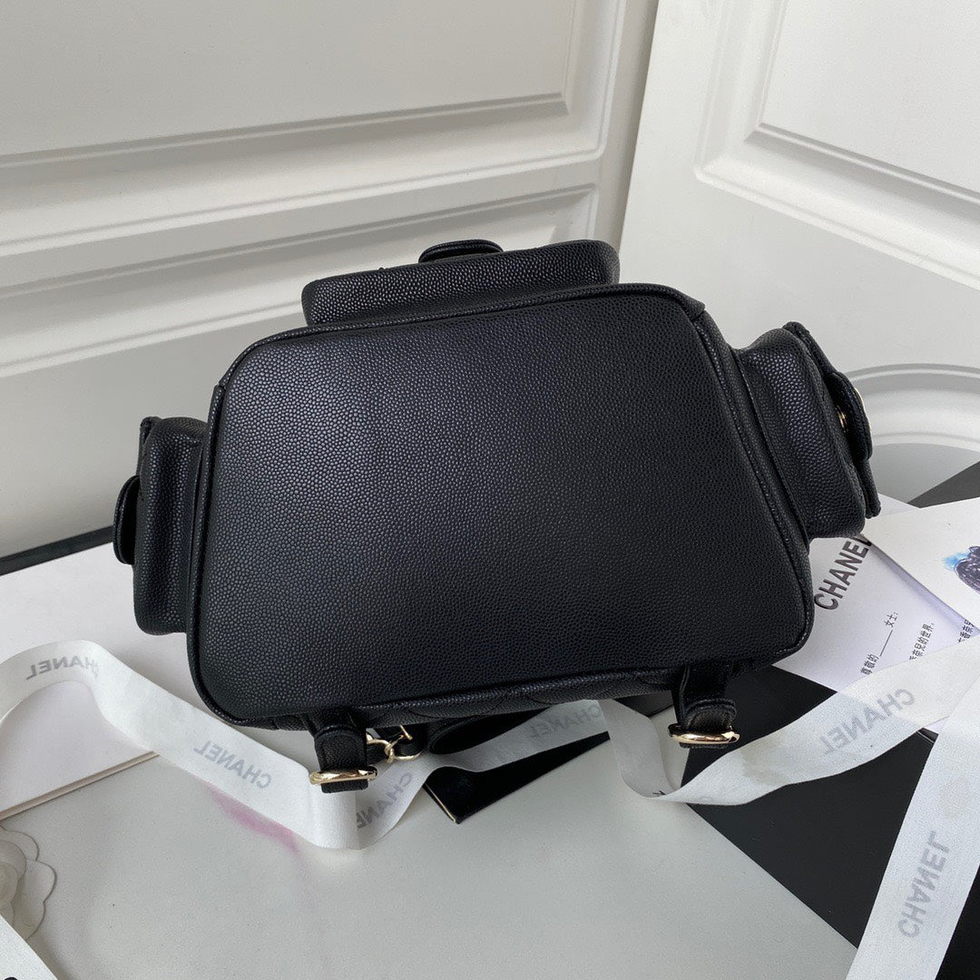 Chanel Mini Duma Backpack Lock Gold 21.5×19.5x12cm