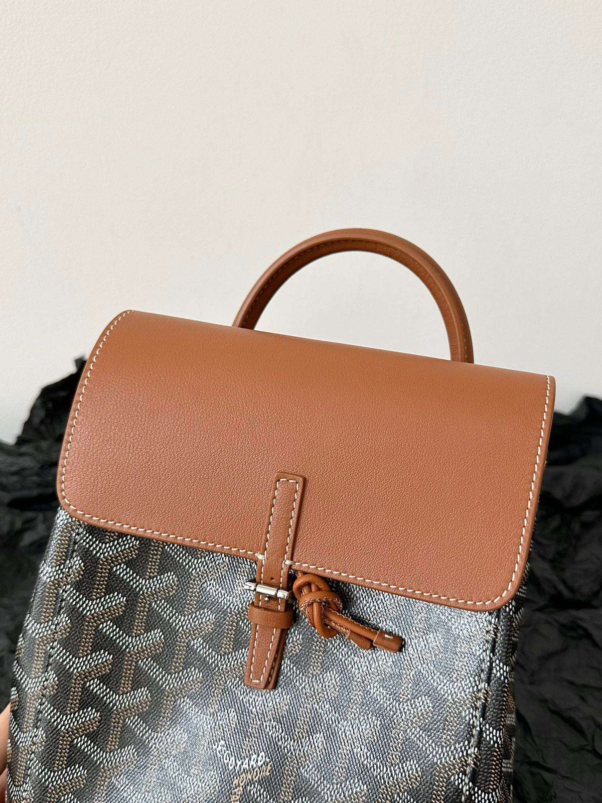 Goyard Mini Backpack Brown Super Quality Monogram Pattern Size 23x19cm