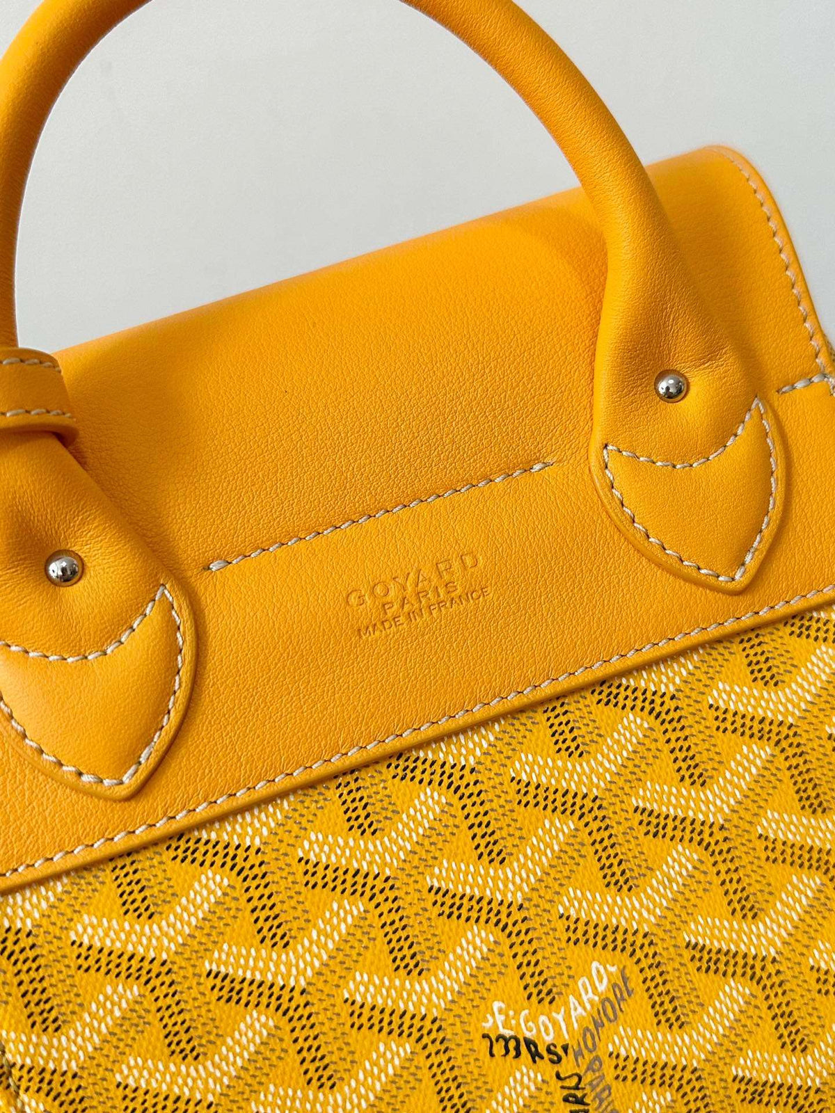 Goyard Mini Backpack Yellow Monogram Pattern 23x19cm