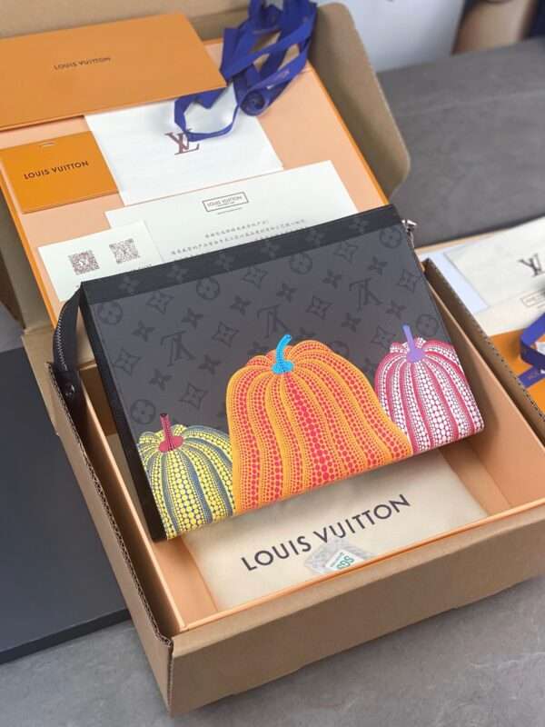 Louis Vuitton LV Pochette Clutch Bag Pumpkin Pattern 26cm
