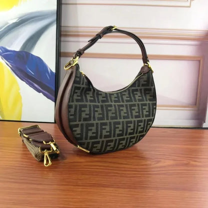 Fendi Crescent Bag Large Letter Decorative Bag Women’s Crossbody Bag