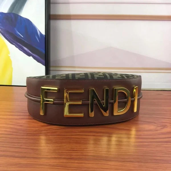 Fendi Crescent Bag Large Letter Decorative Bag Women’s Crossbody Bag