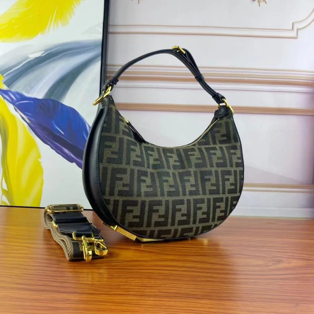 Fendi Crescent Bag Large Letter Decorative Bag Women’s Crossbody Bag