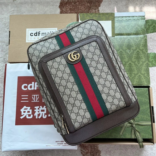 Gucci Men’s Brown ‘ophidia GG Medium’ Backpack