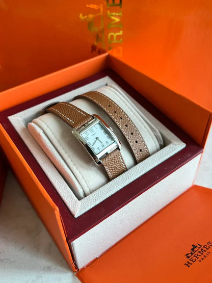 Hermes Heure H Mother-Of-Pearl Diamond Dial Stainless Steel Women’s Watch