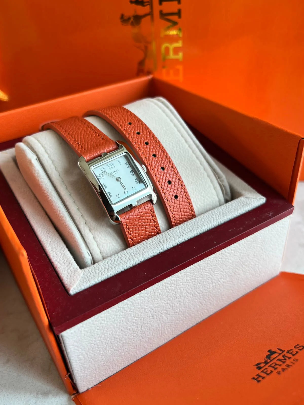 Hermes Heure H Mother-Of-Pearl Diamond Dial Stainless Steel Women’s Watch