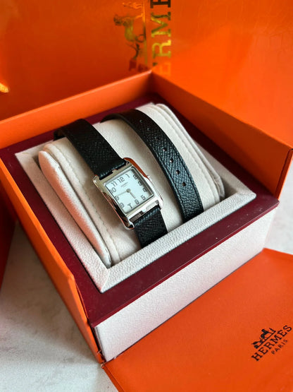 Hermes Heure H Mother-Of-Pearl Diamond Dial Stainless Steel Women’s Watch