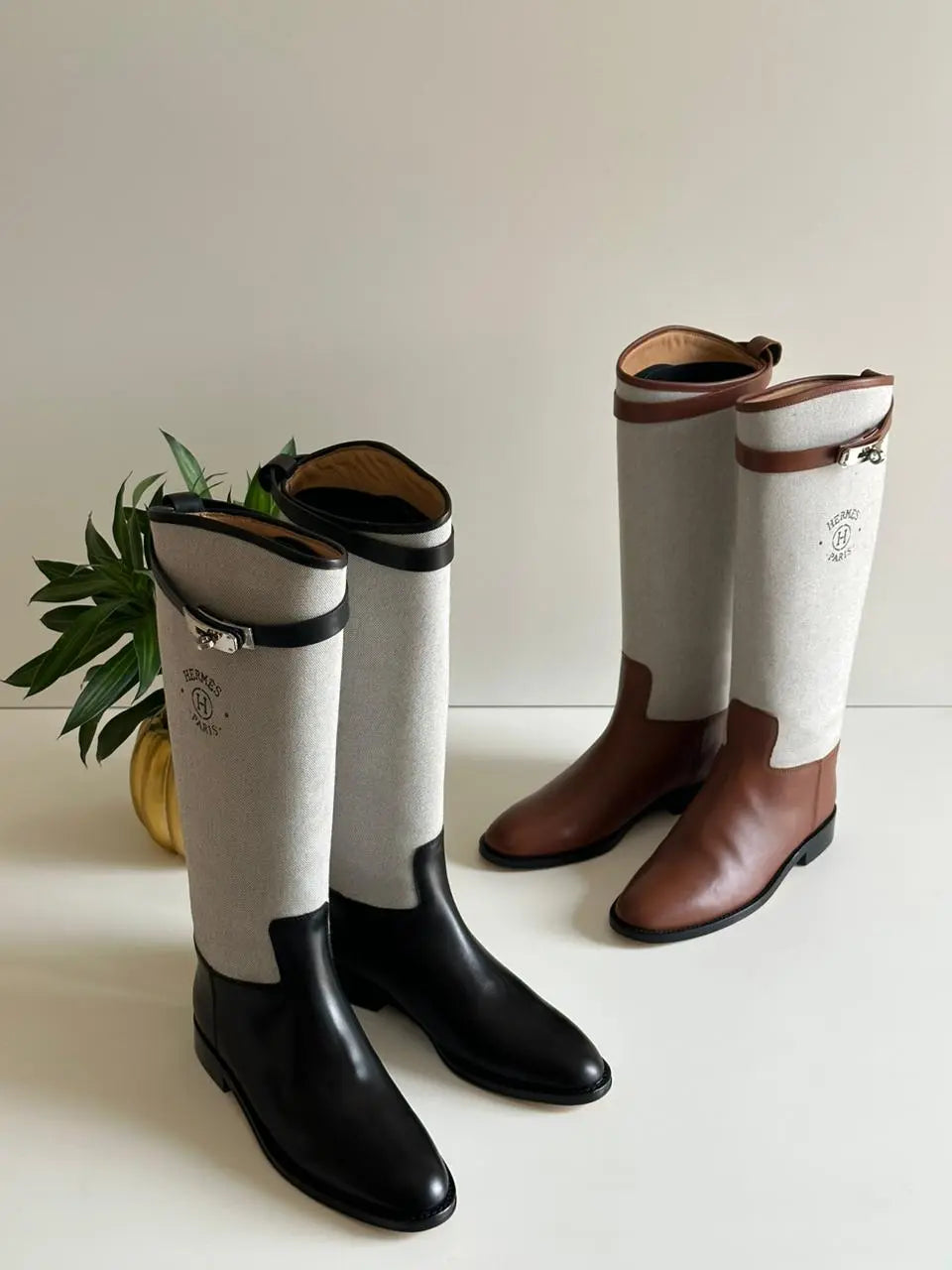 Hermes Elegance style Leather Boot