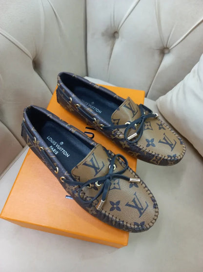 Louis Vuitton Loafers Men’s Flat Leather Shoes