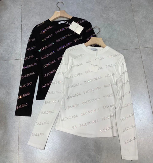 Balenciaga All Over Logo Cashmere Shirt