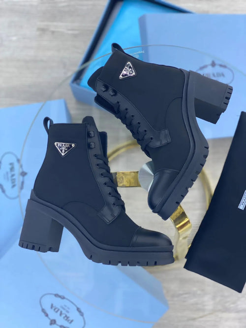Prada Lace-up Ankle Boots