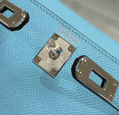 HN KELLY MINI 20 SKY BLUE EPSOM SILVER HARDWARE