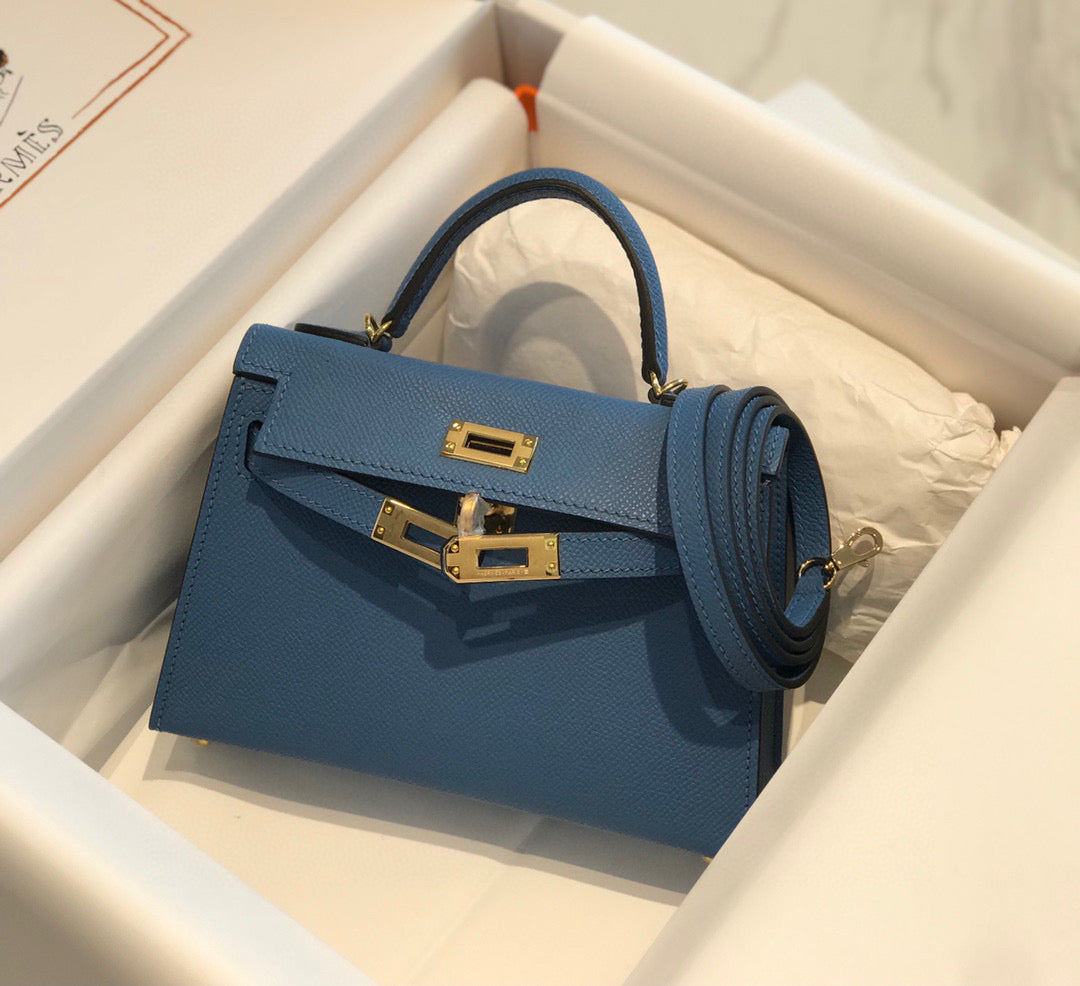 HN MINI 20 BLUE EPSOM GOLD HARDWARE