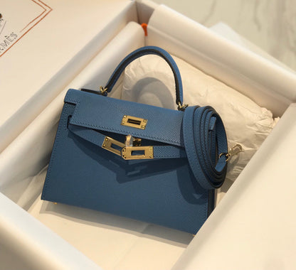HN MINI 20 BLUE EPSOM GOLD HARDWARE