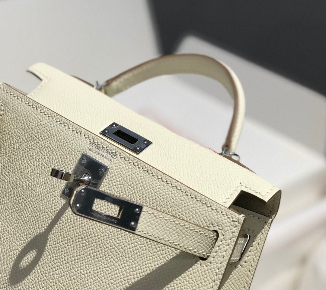 HN MINI 20 WHITE EPSOM SILVER HARDWARE