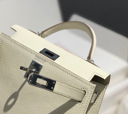 HN MINI 20 WHITE EPSOM SILVER HARDWARE