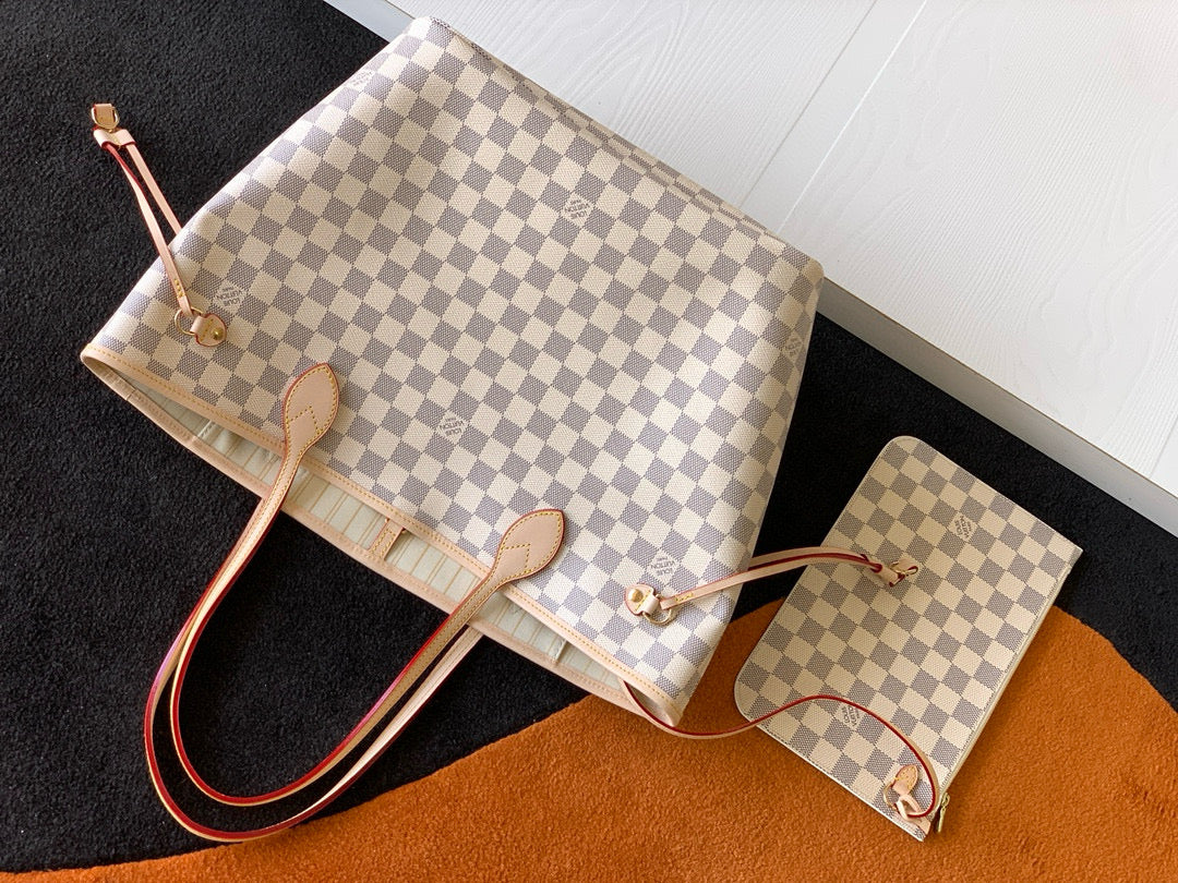 NEVERFULL MM 32 GREY CREAM DAMIER AZUR INSIDE COLOUR 1