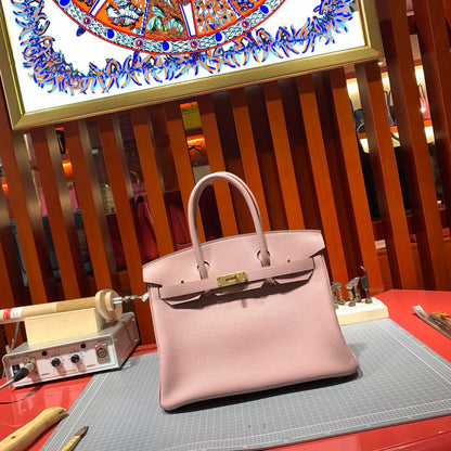 HN 30CM LIGHT PINK TOGO LEATHER GOLD HARDWARE