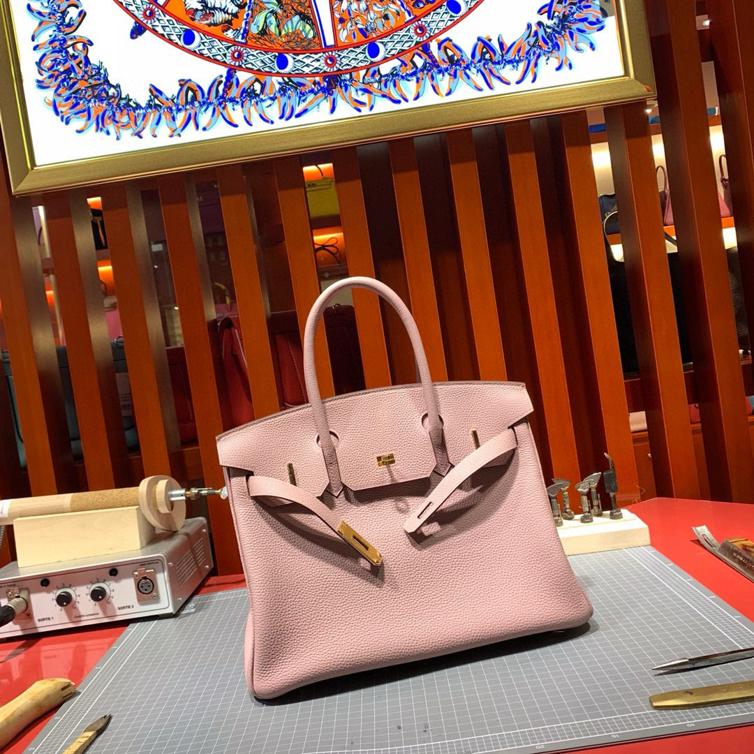 HN 30CM LIGHT PINK TOGO LEATHER GOLD HARDWARE
