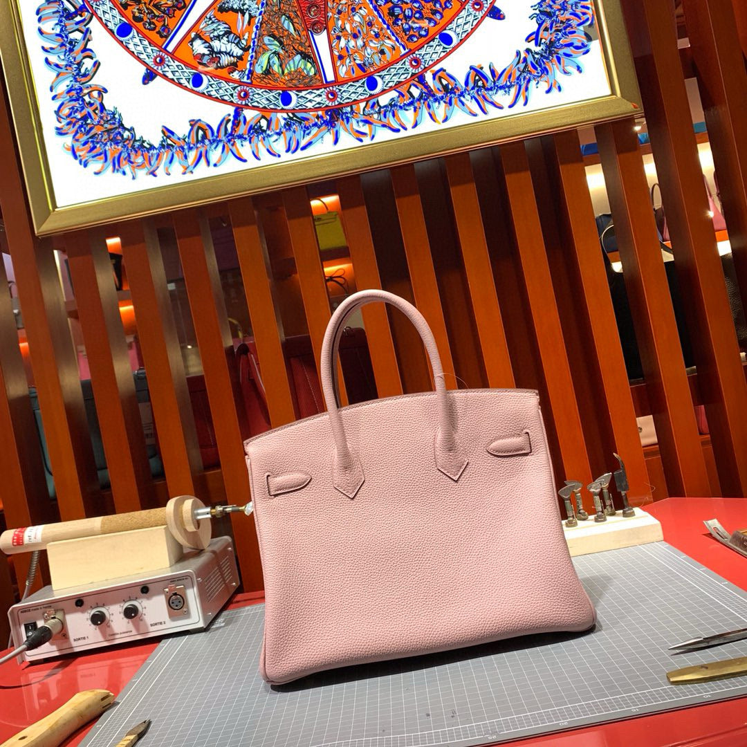 HN 30CM LIGHT PINK TOGO LEATHER GOLD HARDWARE