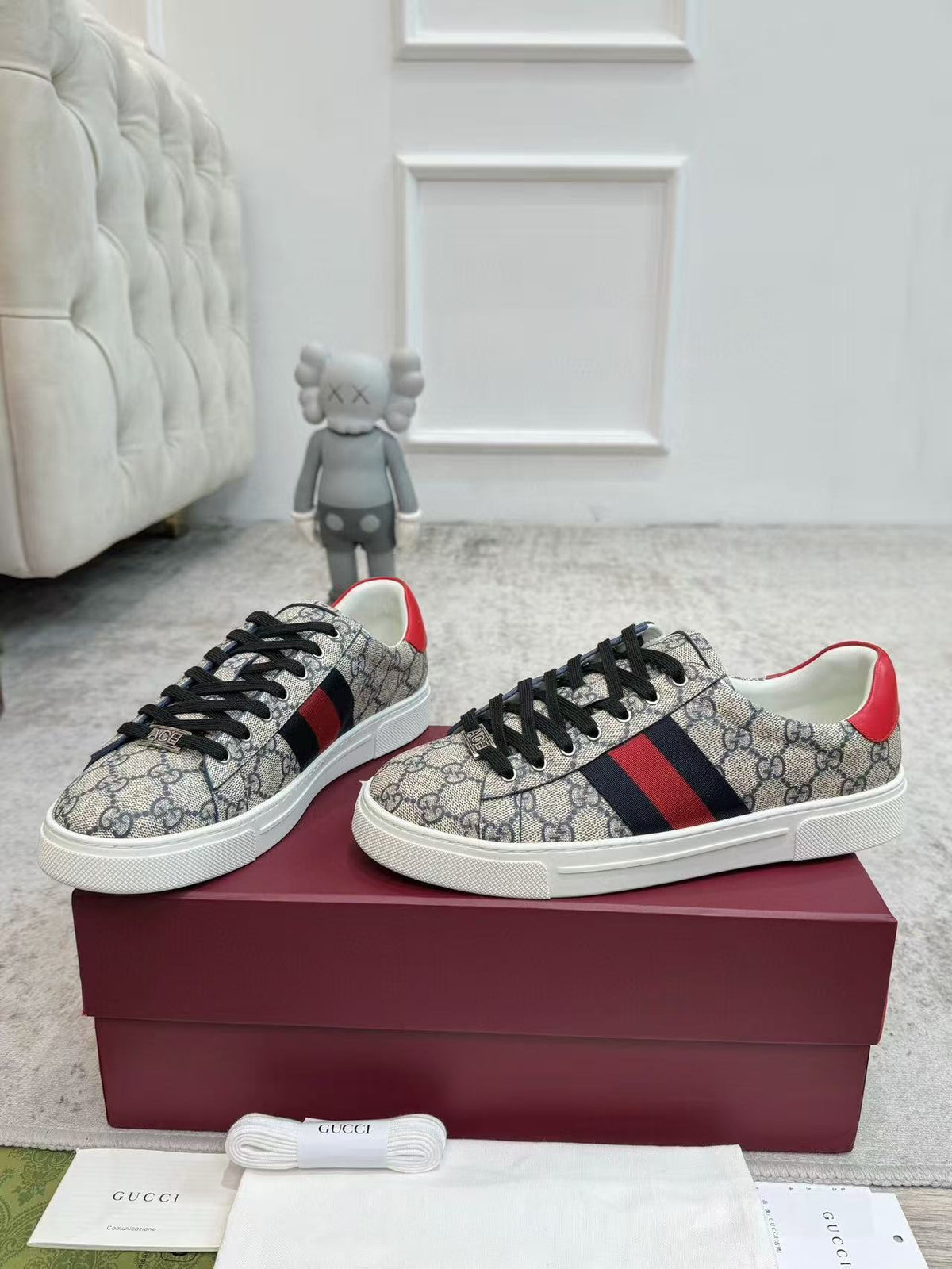 ACE TRAINER CANVAS IN WEB BEIGE