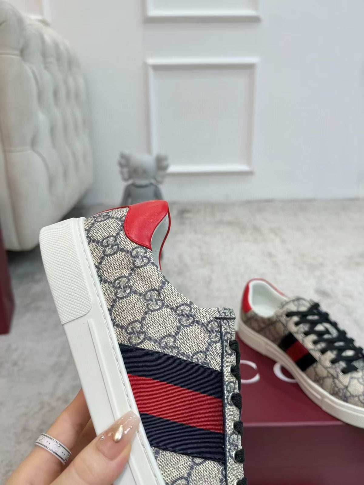 ACE TRAINER CANVAS IN WEB BEIGE