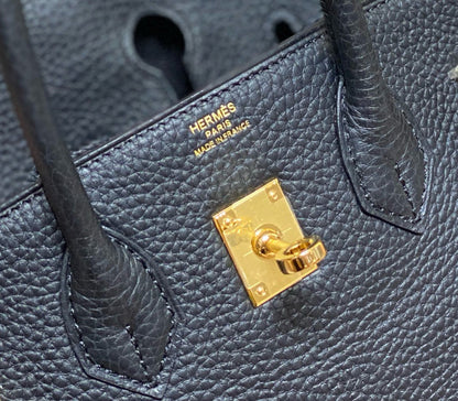 HN 30CM IN BLACK TOGO LEATHER GOLD HARDWARE