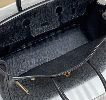 HN 30CM IN BLACK TOGO LEATHER GOLD HARDWARE
