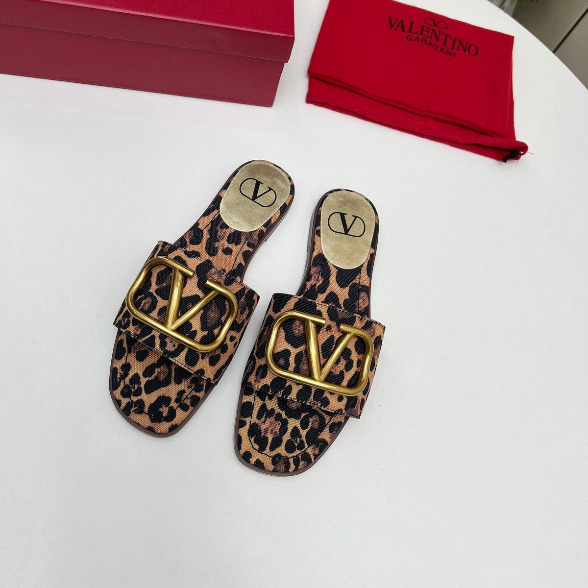 LEOPARD FLAT SLIDE GHW