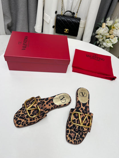LEOPARD FLAT SLIDE GHW