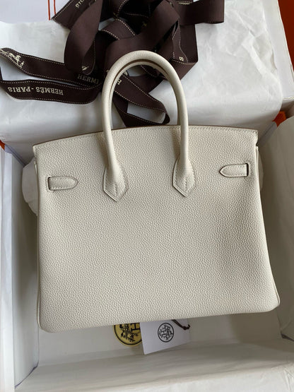 HN 25CM CREAM TOGO LEATHER GOLD HARDWARE