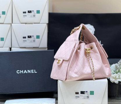 CHANEL 25 HANDBAG IN PASTEL PINK WITH GOLD HARDWARE