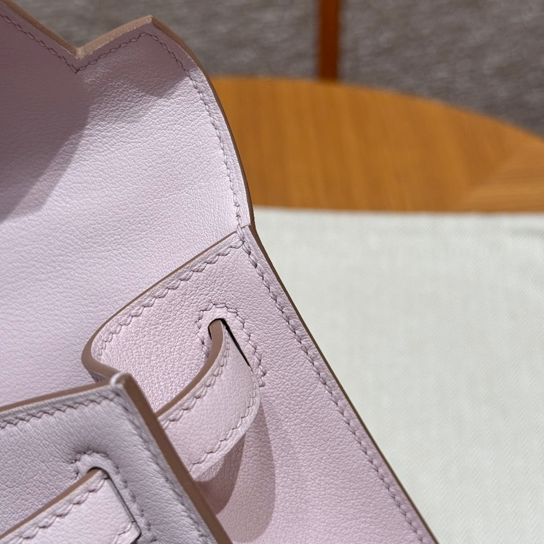 HN POCHETTE 22 IN LIGHT PINK SILVER HARDWARE