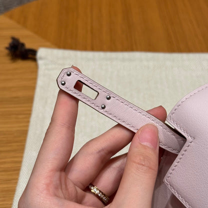 HN POCHETTE 22 IN LIGHT PINK SILVER HARDWARE