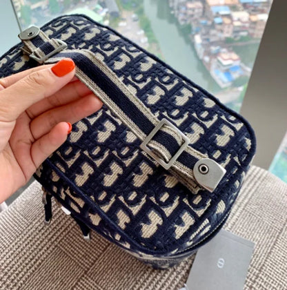 Christian Dior Travel Vanity Case – Women’s Oblique Embroidery Cosmetic Bags