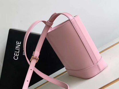 Celine Small Bucket Cuir Triomphe Mini Pink Bag 19.5x16x7cm