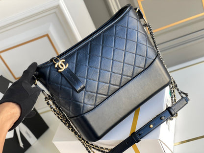 Chanel Gabrielle Small Hobo Bag Handbag Soft Leather 28cm
