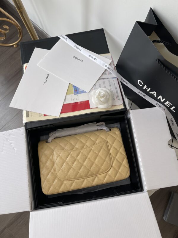 Chanel Medium Classic Hangdbags Cowhide Yellow 25.5cm
