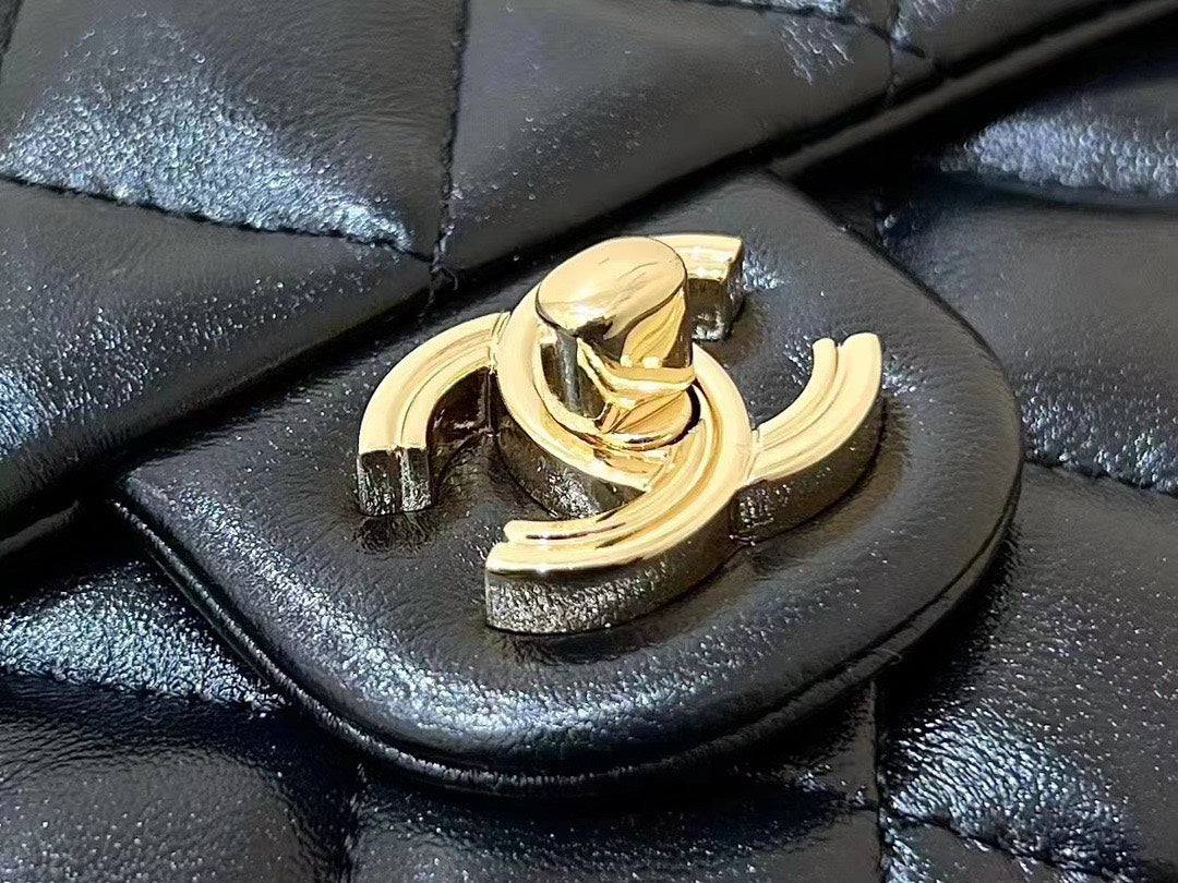 Chanel Mini Rectangular Flap With Top Handle Black 20cm